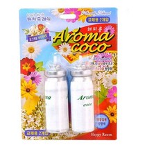 해피룸 화장실방향제 터치후레쉬 교체용2P(아카시아)/리필 욕실 탈취제 냄새제거 공기청정 누르는, 쿠팡도매몬 1