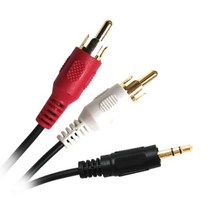 넥시 3.5mm-2RCA 수수 스테레오 오디오 골드 케이블 5M NX114