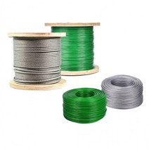 코팅와이어로프 빨래줄 와이어코팅 M판매 3mm 4mm, 2.녹색_4mm-(1M금액-이어서재단)