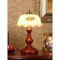 스테인글라스 / 침대 스탠드 고급형 앤틱 엔틱 무드등, 리모콘, 높이40cm폭27cm