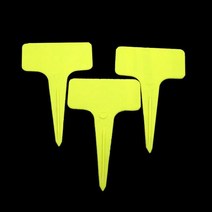 명패 플라스틱 T자형 식별 태그 보육 장식 스티커 화분 정원 장식품 V1nf 수정 식물 200 개, [07] YELLOW
