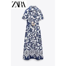 자라 벨트 프린트 원피스 zara