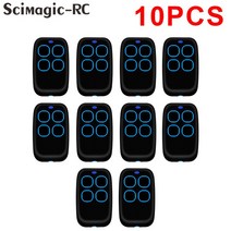 차고문 모터 부품 10 개/팩. 7 가지 스타일 다중 주파수 280-868mhz 4 in 1 차고 원격 제어 채널 게이트 도, 07 SMG-256Blue X10