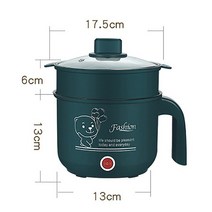 스마트 멀티 만능 전기 쿠커 찜기 라면 포트 냄비 전기 요리 기계 가정용 1-2 사람들이 냄비 단일/더블 레, green_미국