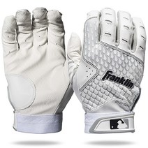 Franklin Sports MLB 배팅 장갑 - 2nd Skinz 배팅 장갑 - 성인용 야구 배팅 장갑 - 타격용 성인용 L 화이트 배팅 장갑 - 성인용 L, White, Youth Medium