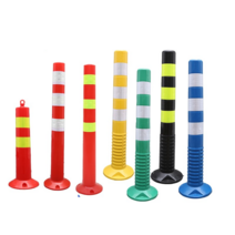 차선규제봉 중앙분리대 주차차단봉 중앙선 통행 금지, 75cm 높이의 빨간색과 흰색(PU)