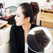 빨간머리 곱창 바람꽃 여성 부분가발 똥머리 붙임가발, 1개, 곱창가발_바람꽃_레드브라운_13cm(중)