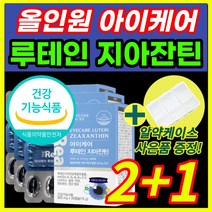 간편한 알 작은 올인원 루테인 지아잔틴 루태인 루데인 뉴태인 뷰테인 루테린 제아잔틴 중년 부모님 노인 침침한 흐릿한 건조한 눈 노화 건강 보조 도움 영양제 + 알 약 케이스증정, 3개월 / 2+1개