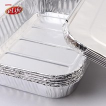 음식점 포장용 뚜껑 호일도시락 5p 소풍 글램핑 용기