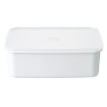 MUJI 무인양품 법랑 밀폐 보존 용기 깊은형 L, 1개
