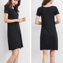 여자 여름 면 반팔 데일리 미니 치마 원피스