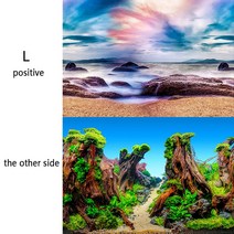 물멍 큐브 어항 하단섬프어항 자동청소어항수족관 배경 물고기 탱크 그림 HD 3D 스테레오 벽지 조경 장식, 11 Section L_03 30x60