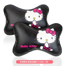 헬로키티 차량용 목쿠션 Kitty 자동차 목베개 메모리폼 헤드레스트 쿠션 P1, H