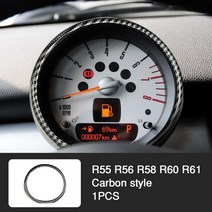 자동차인테리어 자동차 장식 커버 보호 쉘 카본 스타일 인테리어 개조 ABS 스티커 BMW 미니 쿠퍼 R55 R56 R57 R58 R59 R60 R61, Tachometer