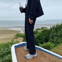 주름포인트 루즈핏 남성 봄가을 블랙 상하세트 캐주얼 수트 비즈니스 신사정장