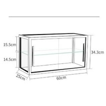 우드 디저트 쇼케이스 마카롱 베이커리 박스 빵 유리, 2단 - 체리 우드