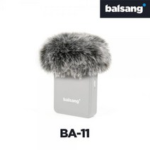 발상 BA-11 BSM200 마이크 본체용 퍼윈드스크린 방송용 방풍 솜뭉치커버 1세트(2개입), 03. BA-11 본체용퍼윈드스크린_검정+늑대