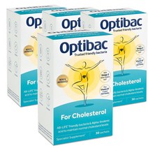 영국 옵티박 Optibac for Cholesterol 프로바이오틱스 포 콜레스테롤 with 오메가3 비타민B1 30포, 4팩