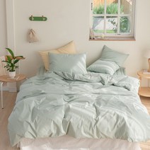 [파르페 바이 알레르망] 어게인 60수 고밀도 바이오워싱 누빔이불세트 Q (4colors), 컬러:쉘핑크