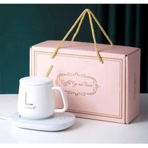 55도세라믹 컵 머그 워머 세트 usb 머그워머, 401-500ml, 핑크 세트(USB)*1 + 레드 세트(USB)*1