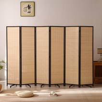 가정용 전통 찻집 카페 오리엔탈 동양 대나무 파티션 가림막 스타일 우드, 200   50cm 6 팬