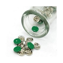 부자재 단추 - 10개)뚜껑가시도트단추11mm(그린) - H