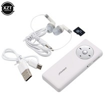 MP3 워크맨 USB 미니 플레이어 블루투스 enfant 스포츠 음악 지원 Micr-o SD TF 카드 학습 용품, 01 WHITE