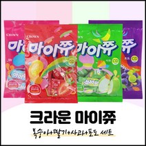 아트박스/메가커피 크라운 마이쮸 딸기 포도 사과 복숭아 92g 4종 혼합세트, 3세트