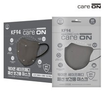 케어온 세이프메디 패션 마스크 [KF-94 2D/새부리형] 시크그레이 1Px50팩, 1개