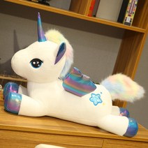 유니콘인형 유니콘쿠션 애착인형, 화이트, 30cm