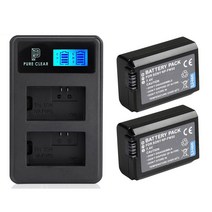 IP 소니 NP-FW50 배터리 2개+ 2구 충전기 A6500 NEX
