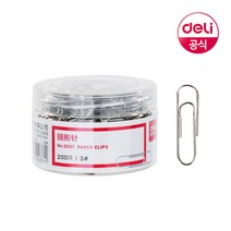 델리 실버 이지 페이퍼 클립 200pcs, 단일상품(0037-B), 단품, 단품