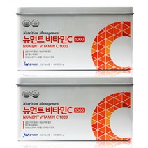 JW 중외제약 뉴먼트 고함량 비타민C1000mg 대용량 300정 틴케이스 쇼핑백 포함 효도선물 명절선물, 2통