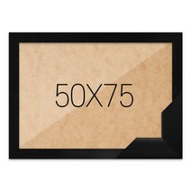 퍼즐액자 50x75 고급형 우드 블랙, 단품