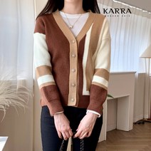 카라 KARRA 비비드컬러배색가디건 A3F1156