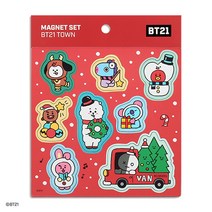 BT21 모노폴리 TOWN 마그넷 세트, 혼합색상