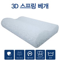 리빙코아 3D 스프링베개 (커버증정), 핑크