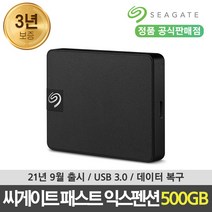 씨게이트 공식인증점 Fast Expansion 외장SSD 데이터복구 500GB, 단일