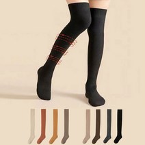 무릎까지오는 무지 컬러 롱 허벅지 압박 오버 면 니삭스 긴 장 양말 코디 반삭스 닉삭스