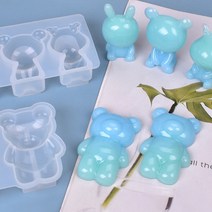 동물모양 입체곰 실리콘 레진아트 몰드, 동물2구몰드