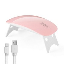 6W 미니 네일 드라이어 전문 램프 화이트 핑크 UV Led 램프 USB 케이블 휴대용, Pink
