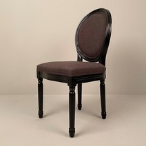 하이파 플라워 세미엔틱원목의자 색상4, 블랙 패브릭