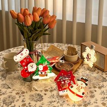 크리스마스 팬던트 트리장식 전구 조명 6가지선택, 별