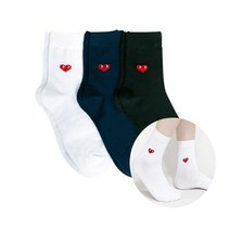 삭스팡 [삭스팡] 남성 빼꼼하트 중목양말 10켤레