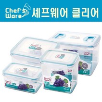 셰프웨어 클리어 사각 밀폐 반찬통 김치통 보관용기, 직사각 1.5