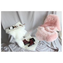 집꾸미기 핑크 화이트 인조양모 러그 원룸카페트