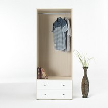 옵티마 롤스크린 드레스룸 800 2단서랍장 시스템옷장, 화이트(GBW023WX-F)