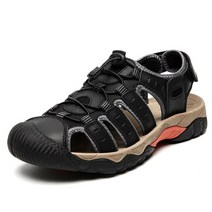 이지슬라이드 모클로그 크록스오프로드 하이드로목 남자 샌들 소프트 가죽 신발 대형 야외 여름 컴포트 비치 로마