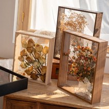 레이우 DIY 패키지 부케말리기선물 말린부케액자 청첩장 드라이플라워 임테기보관함, 호두색