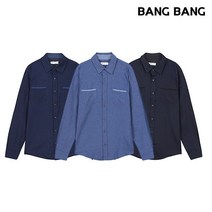 뱅뱅 공용 투포켓 데님셔츠 종택일